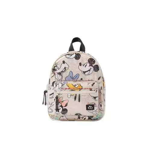 Disney-Meninas Mickey Mouse Print Mochila, Armazenamento De Viagem, Desenhos Animados, Bonito, Bebê, Mini, Moda