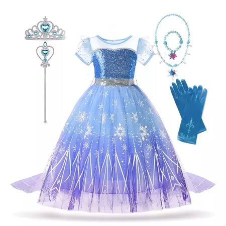Elsa menina vestidos princesa traje crianças lantejoulas fantasia crianças cosplay rainha roupas halloween carnaval vestidos de festa