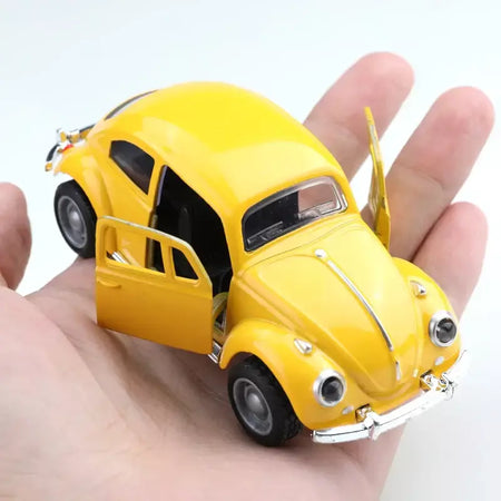 (Ensacado) 1:8 besouro clássico fofo, modelo de carro de liga, veículo simulado, carro de liga infantil, modelo de brinquedo de menino, enfeites de carro