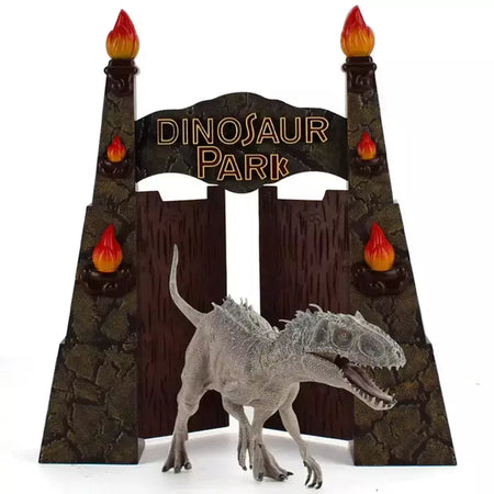 Crianças dinossauro portal quadro fingir jogar simulação casa de fazenda animal corral cerca portão para crianças figuras ação acessórios