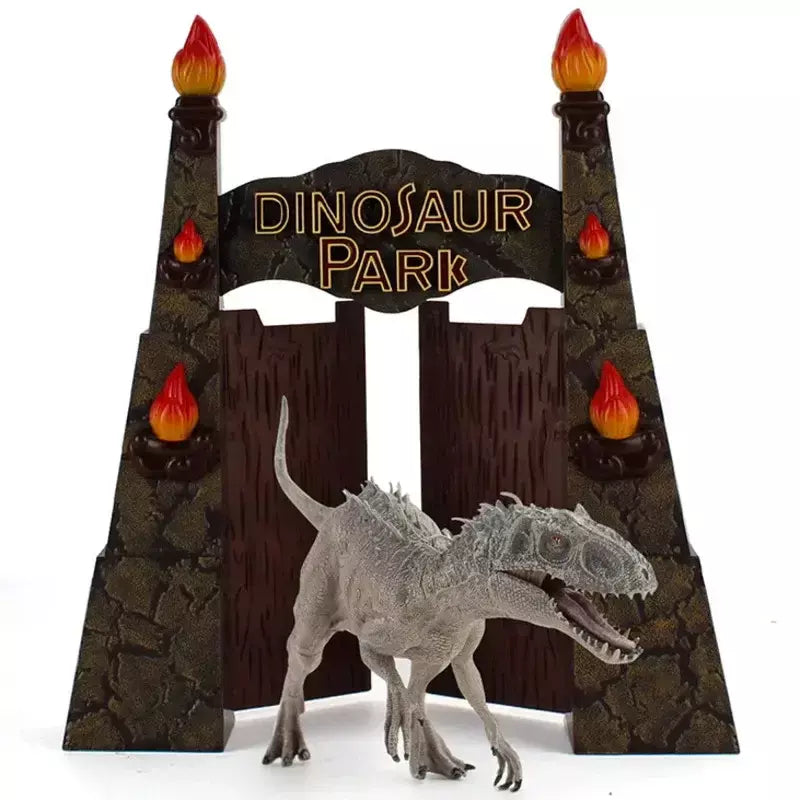 Crianças dinossauro portal quadro fingir jogar simulação casa de fazenda animal corral cerca portão para crianças figuras ação acessórios