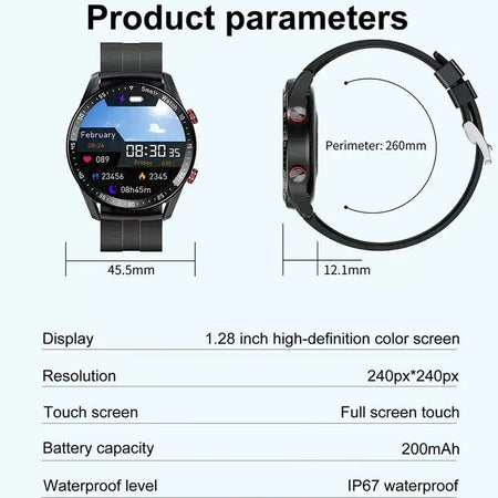 Xiaomi ecg + ppg chamada relógio inteligente masculino laser saúde pressão arterial fitnes esportes relógios à prova dwaterproof água smartwatch + caixa