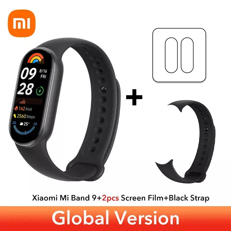 Versão global xiaomi banda inteligente 9 1.62 display amoled spo2 monitoramento 21 dias de vida útil da bateria mais de 150 modos esportivos smartband