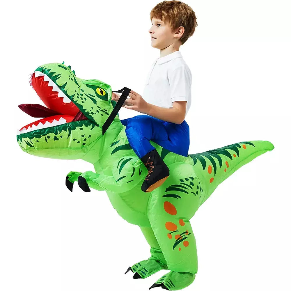 Anime quente dinossauro inflável traje festa trajes da mascote terno disfraz cosplay trajes de halloween para adultos crianças vestido