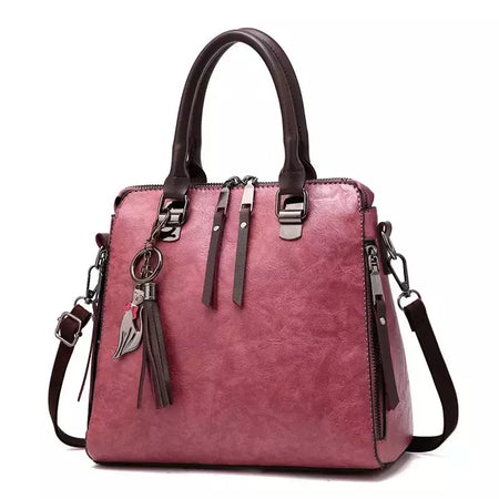 Bolsa de Ombro de Couro Retro para Mulheres, Bolsa Crossbody Messenger, Grande Capacidade, Bolsa Feminina, Designer de Luxo, Alta Qualidade