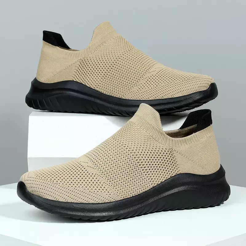 Sapatos masculinos tênis de malha respirável deslizamento em tênis de corrida ao ar livre antiderrapante casal jogging treinamento caminhadas sapatos esportivos