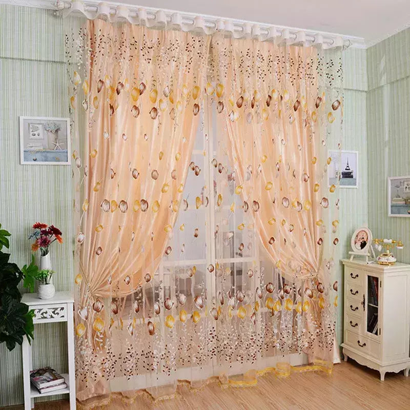 Tule Floral em Cortinas Puras, Tratamento Janela, Painel Persianas, Sala de estar, Quarto, Cozinha, Sombra, Roxo, Peônia