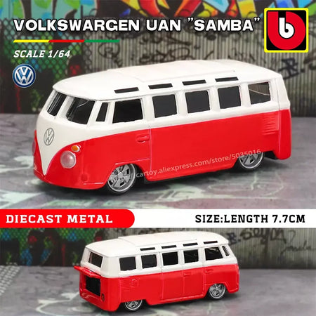 Bburago 1:64 ônibus volkswagen porsche ford mustang audi bmw liga carro de luxo fundição modelo de carro brinquedo coleção presente