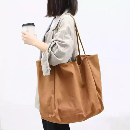 Grande capacidade reutilizáveis Canvas Shoulder Bags para mulheres, Multifuncional Shopping Bag, Casual Bolsas, Novo