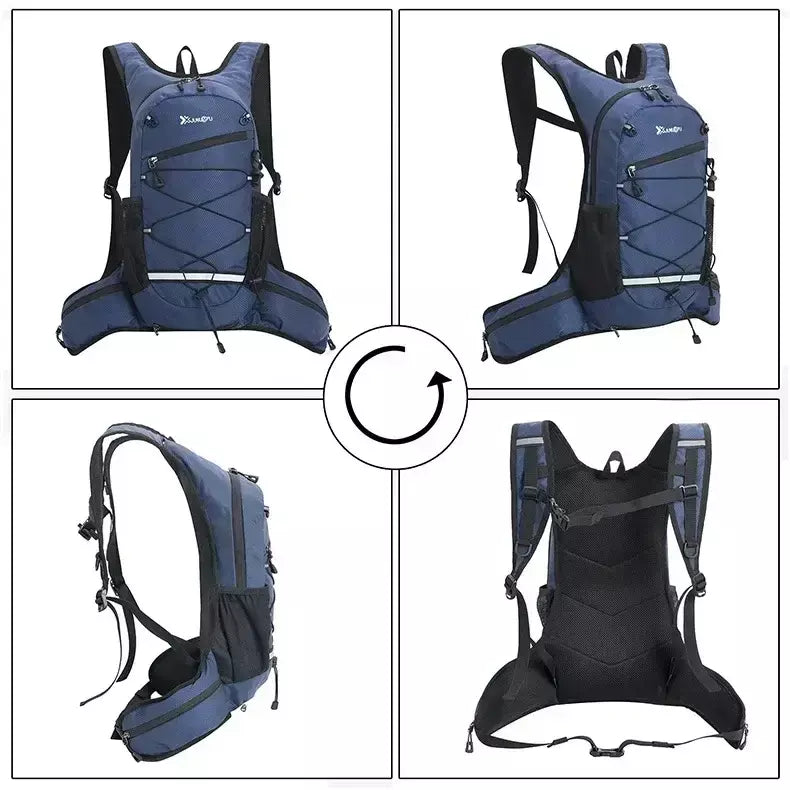 Caminhadas mochila impermeável poliéster resistente ao desgaste das mulheres dos homens trekking mochila em camadas saco de armazenamento esporte para exercício fitness