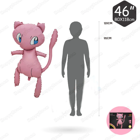 3d pokemon balão crianças feliz aniversário festa decoração pikachu fogo-respiração dragão mew anime figura balões brinquedo presente