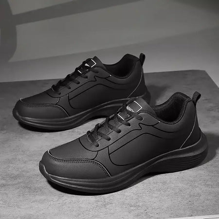 Novos homens tênis de corrida inverno quente masculino tênis antiderrapante respirável sapatos de caminhada rendas até sapatos casuais macios leves