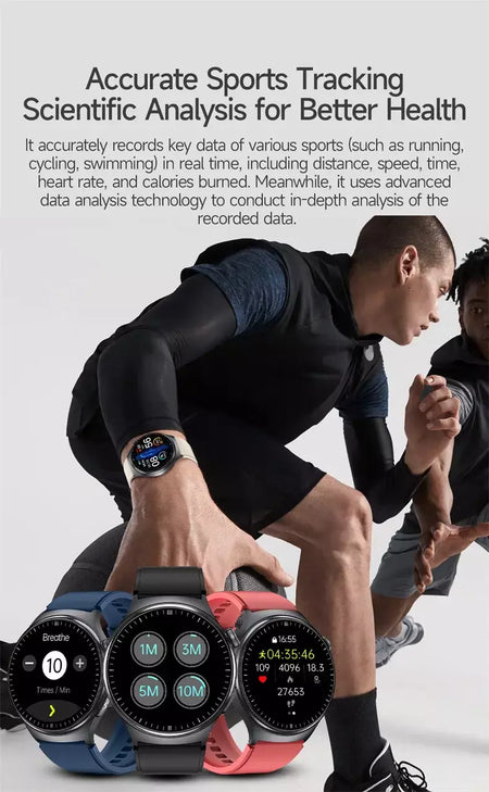 2026 novo relógio inteligente masculino feminino exame micro-físico ecg + ppg oxigênio no sangue ácido úrico pressão arterial safira smartwatch masculino