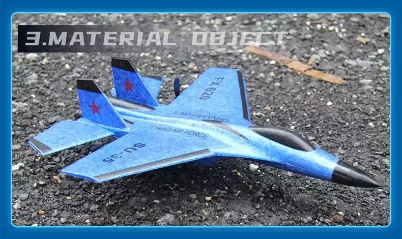 Avião de combate de controle remoto para crianças, RC Foam Aircraft, SU-35 Plane, 2.4G Radio Control Glider, brinquedos para meninos