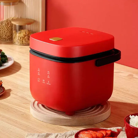Mini panela de arroz automática, cozinha doméstica, máquina de cozinhar elétrica, 1-2 pessoas, aquecedor de alimentos, vaporizador, 1,2l, panela de arroz pequena