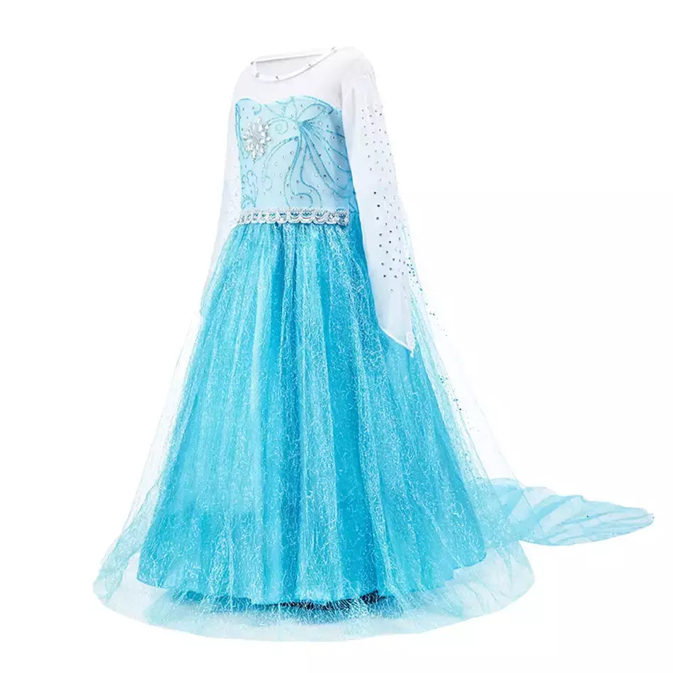 Elsa anna vestidos de princesa meninas malha lantejoulas vestido crianças cosplay neve rainha trajes halloween carnaval festa aniversário vestidos