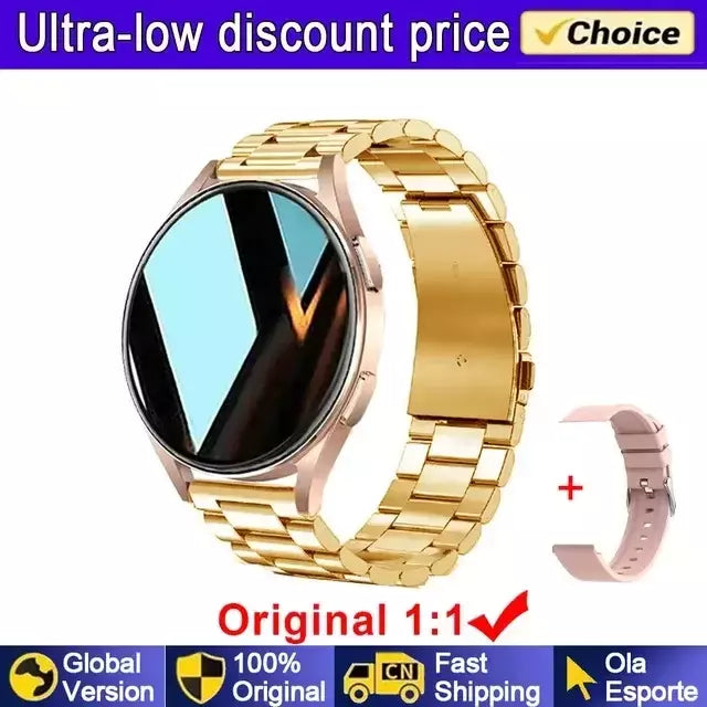 Samsung-Galaxy Smartwatch para homens e mulheres, monitoramento de saúde AMOLED, relógio impermeável, assistente de voz, chamada Bluetooth, relógio inteligente, 2022