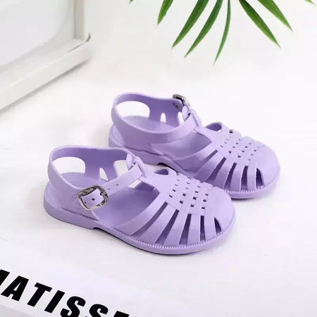 Criança sapatos de praia para o mar verão meninas sandálias gladiador bebê macio antiderrapante princesa geléia sapatos menino romano flip-flops