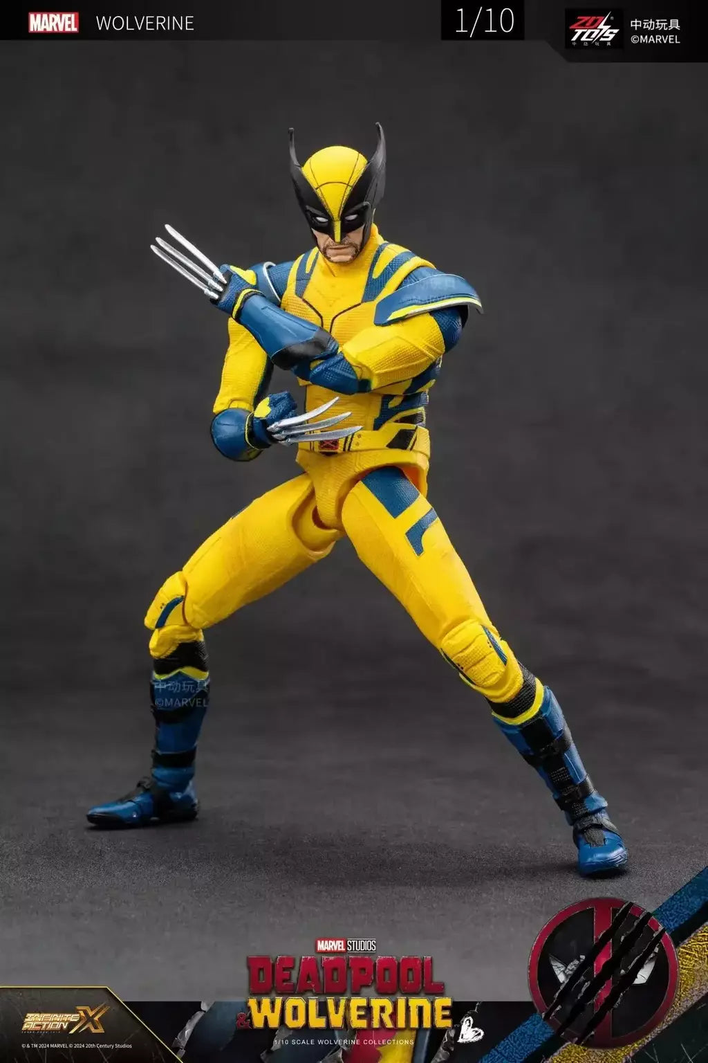 ZD Toys Deadpool & Wolverine Figuras de ação Deadpool Caixa Wolverine Coleção Figuras de ação para adultos Brinquedo infantil