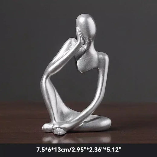 Areia Cor O Pensador Abstrato Estátuas Esculturas Yoga Estatueta Nordic Sala Home Decor Decoração Maison Desk Ornamentos