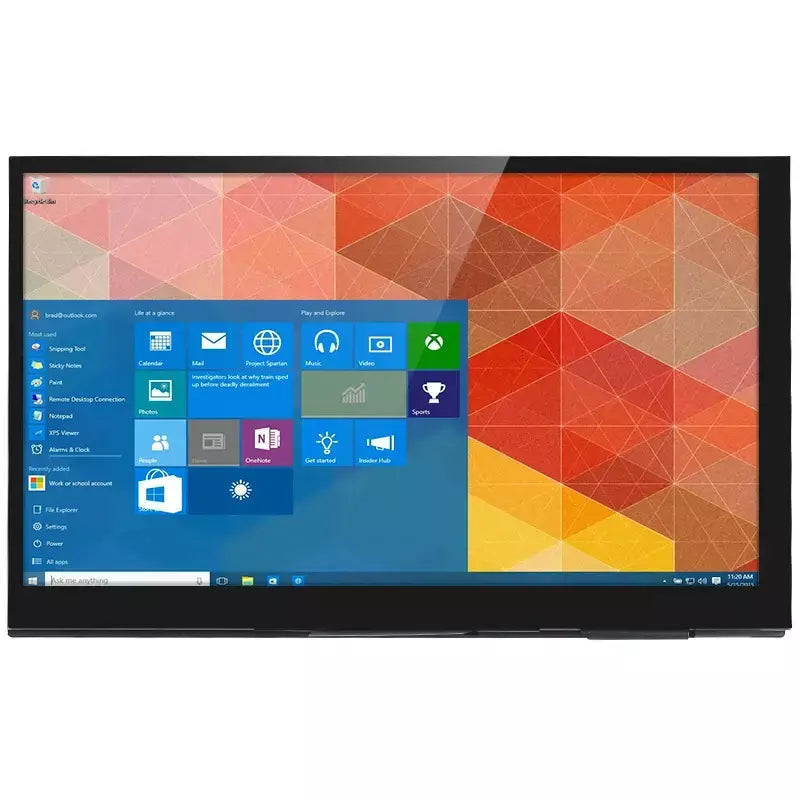 7 Polegada display portátil ips lcd tela de toque capacitivo 1024x600 monitor alto-falantes opcionais para raspberry pi 5 4b 3b + computador portátil