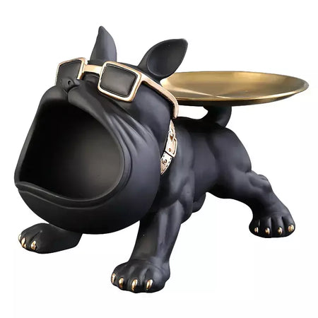 30cm decoração de casa estatueta bulldog estátua do cão caixa armazenamento ornamento animal resina artesanato arte escultura estatueta casa filhote de cachorro escultura