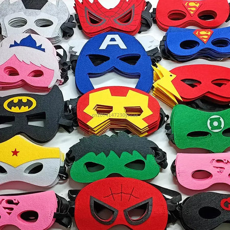 10 pçs/set disney mavel homem-aranha super herói máscaras de halloween congelado cosplay máscara presentes de natal festa de aniversário traje para criança