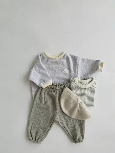 Calças de bebê de algodão orgânico recém-nascidos outono primavera verão inverno bonito impressão macia musselina roupas calças pantalons capris