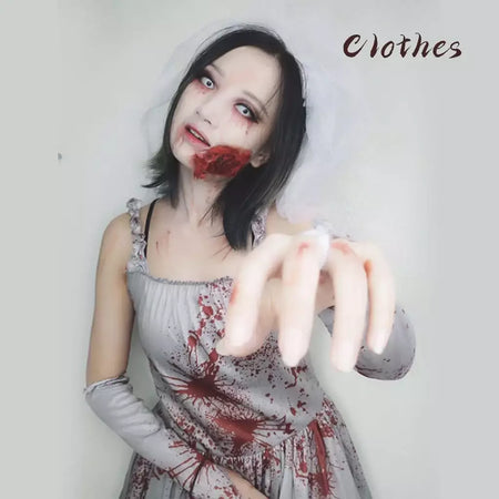 Cos ultra-realista sangue falso/simulações humano humano dentes hematofoiéticos/adereços vomitando comestível pulpbtmv halloween