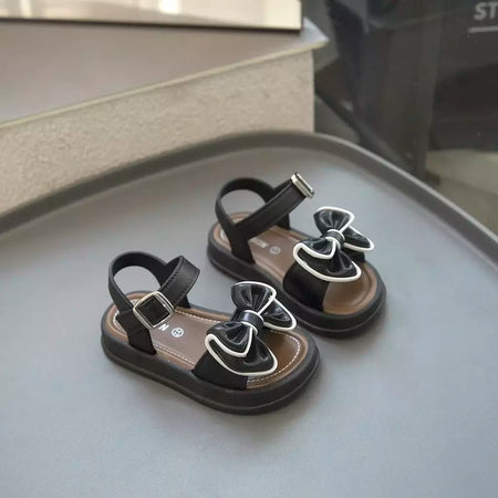 Meninas princesa sandálias de verão crianças verão sapatos de praia sapatos de dedo do pé aberto moda bowknot casual meninas sandálias sapatos de verão
