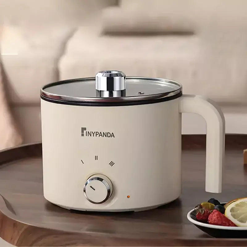 Panela elétrica antiaderente de 1,8l, panela multifuncional, panela de arroz cozido no vapor única/dupla com função de fritura elétrica