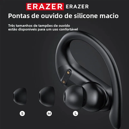 Erazer xt60pro esportes sem fio fones de ouvido bluetooth alta fidelidade redução ruído fone com microfone gancho