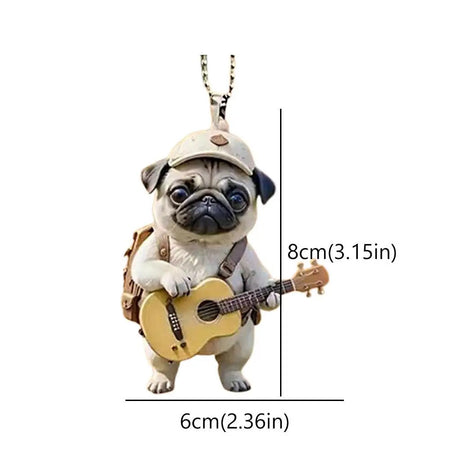 Motocicleta gato acrílico pendurado decoração árvore de natal carro 2d plana equitação gatinho pendurado ornamento dos desenhos animados pingente para natal