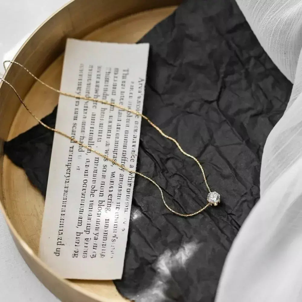 Moda de luxo aço inoxidável cor ouro 6 garra coração zircão pingente colar para mulher requintado não desbota colar jóias