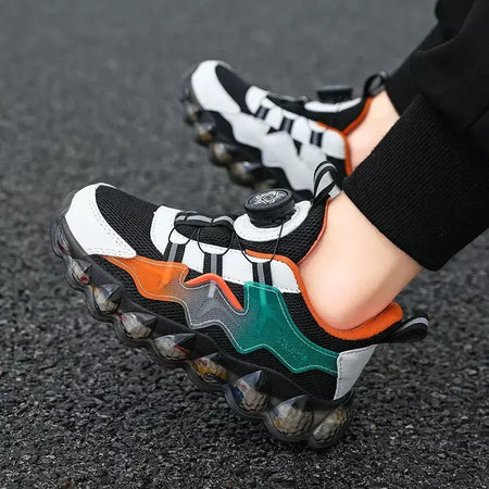 Crianças sapatos esportivos meninos moda correndo lazer malha confortável ao ar livre crianças sapatos casuais tênis leves tênis