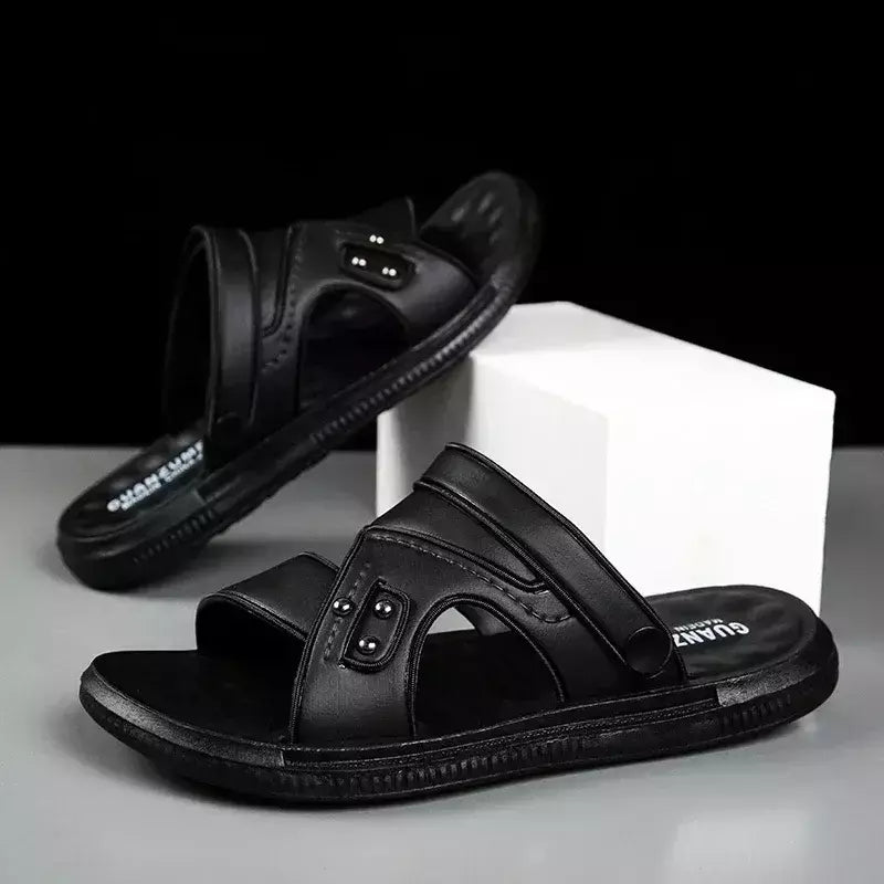 Sandália macia masculina, chinelos de luxo, chinelos de sala de estar masculino, sapatos para passear em casa, adulto, 2024