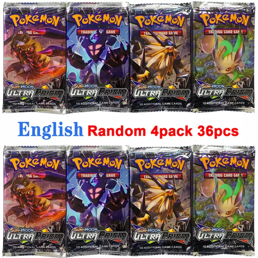 4 pacote de cartas pokémon 151 equipe up sun & moon trovão inglês jogo de cartas de negociação evoluções impulsionador colecionável crianças brinquedos presentes