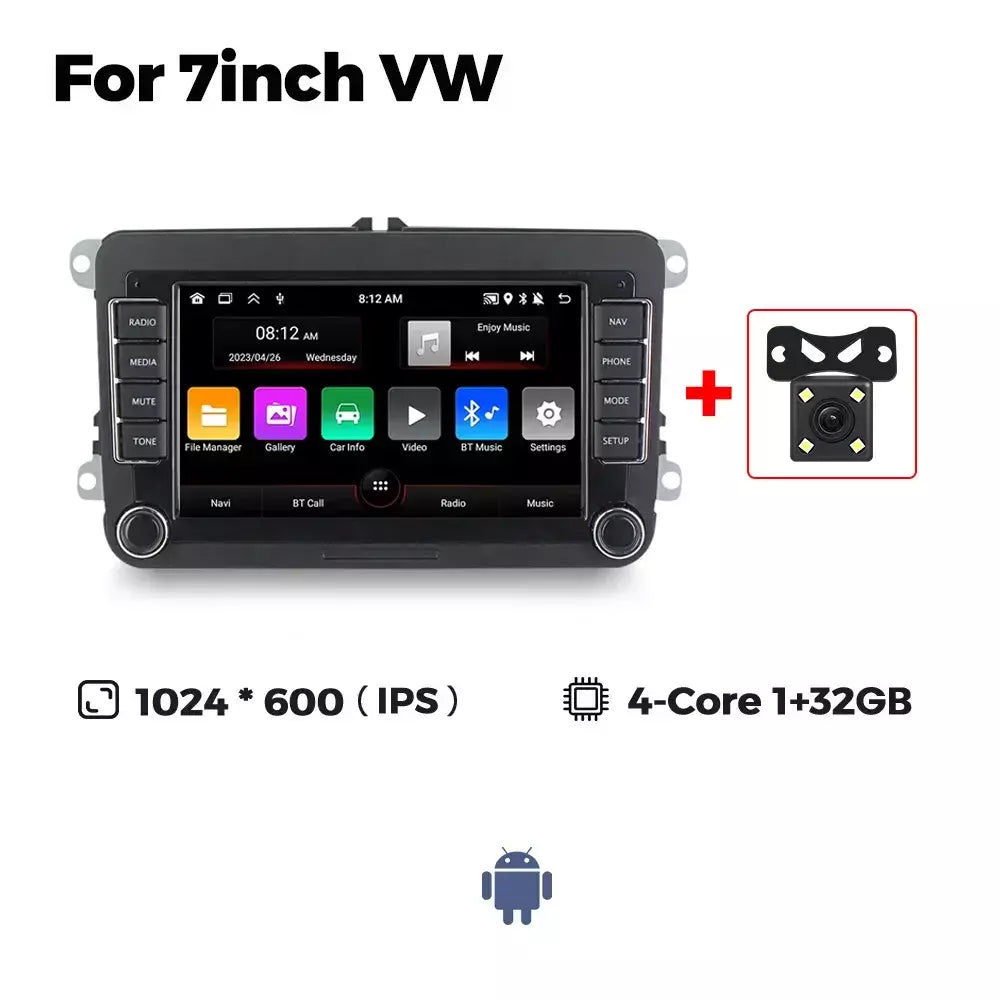 Mekede android autoradio para volkswagen passat b6 b7 golf 5 6 polo jetta skoda rádio do carro multimídia playergps wifi rds carplay