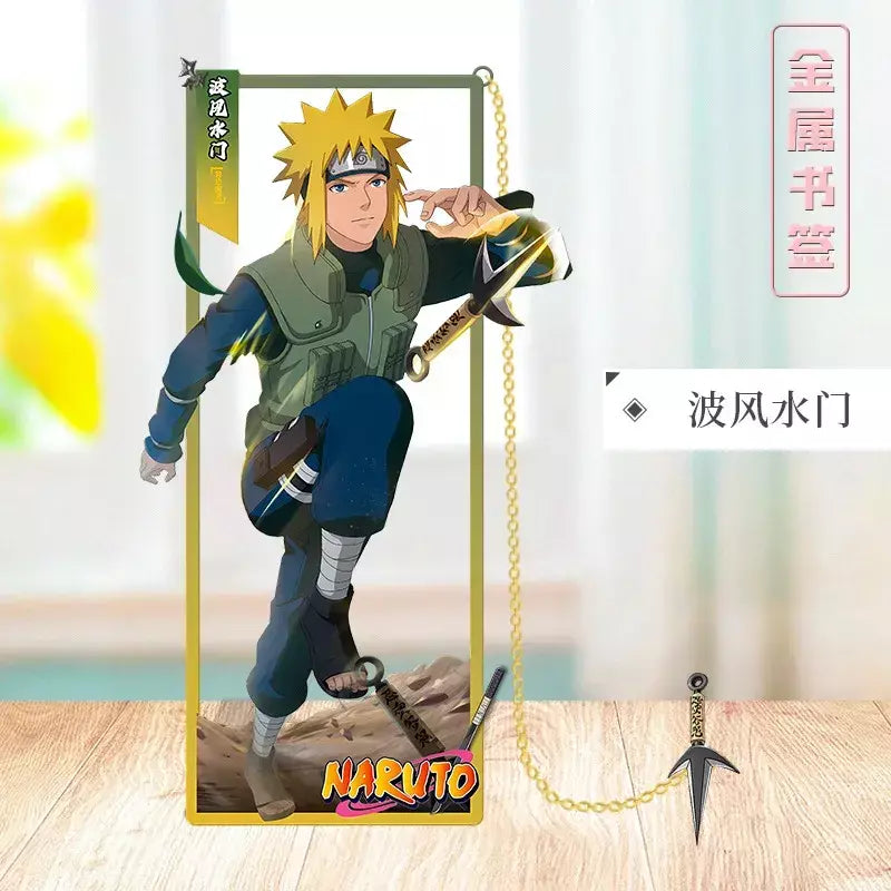 Naruto anime japonês periféricos metal artesanato marcador ornamentos de mesa colecionáveis presente de aniversário criativo para namorado menino brinquedo