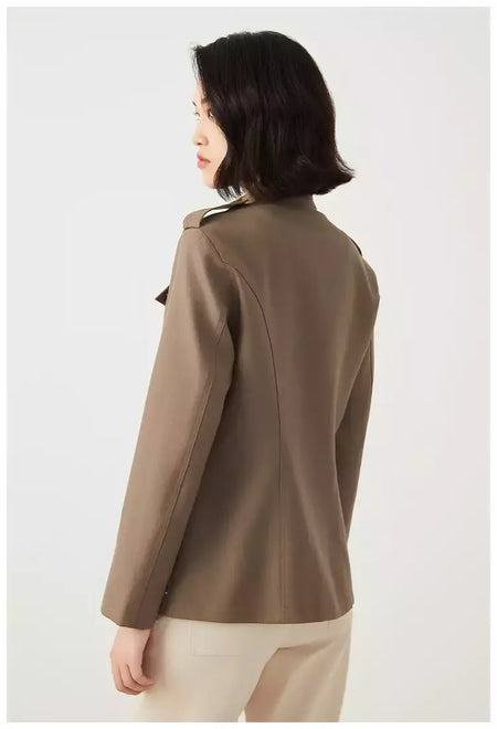 Jaqueta de lã australiana feminina, roupa luxuosa, casacos femininos, roupa de alta qualidade, K2540W, 50%