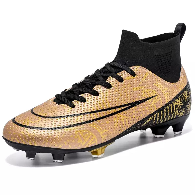 Botas de futebol de alta qualidade para crianças sapatos de tornozelo alto sapatos de futebol de grama sapatos de futebol de alta qualidade fg/tf