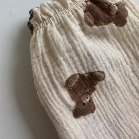 Calças de bebê de algodão orgânico recém-nascidos outono primavera verão inverno bonito impressão macia musselina roupas calças pantalons capris