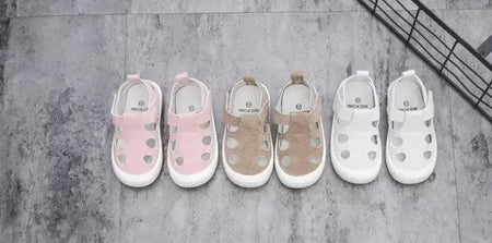 Crianças metade sandálias meninos esportes sapatos casuais recortes oco moda 2024 nova primavera verão crianças meninas sandálias 21-30
