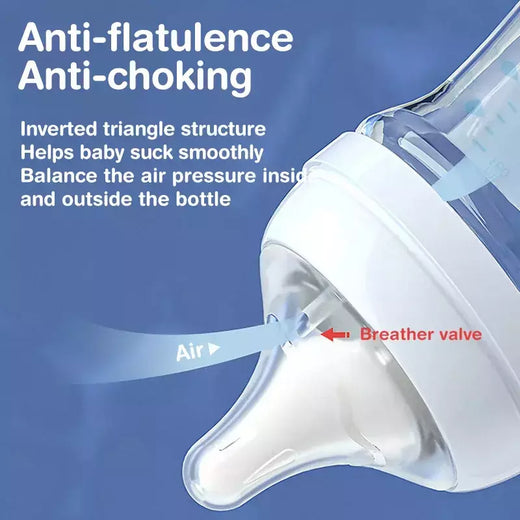 Mamadeiras de leite antiflatulência recém-nascidas, Mamadeira, Vidro, Sem BPA, 90ml, 160ml, 1pc