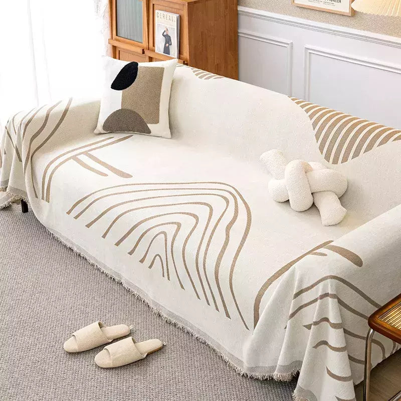 Chenille Sofá Throw Blanket com Tassel, Modern Luxury Cover, Four Season Sofa Cover, Full Covers, Dustproof, Toalha de casa, 1 Pc