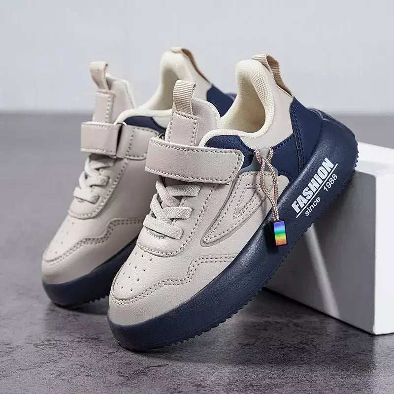 Meninos tenis tênis crianças sapatos moda de luxo couro crianças casual tênis plataforma sapatos esportivos para menino 4 a 12 anos