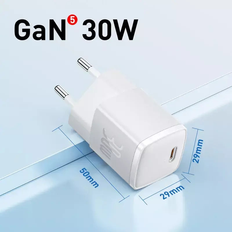 Baseus 30w gan carregador pd carregador para iphone 15 14 13 12 11 xs max carregador rápido pd3.0 qc3.0 carregador de telefone tipo c comprimidos carregador