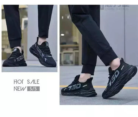 Sapatos esportivos masculinos casuais de malha leve verão respirável legal tênis de corrida moda sola macia confortável antiderrapante tênis masculinos