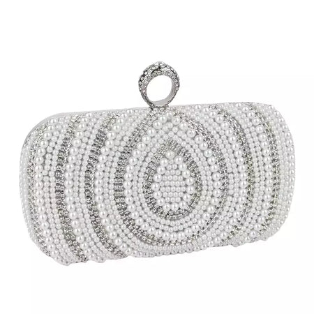 Bolsa elegante de strass para mulheres, bolsas de noite de luxo femininas, elegante bolsa pérola, festa de casamento nupcial, bolsa designer, nova