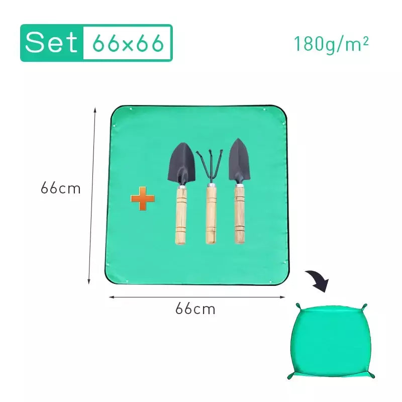 Tapete de plantio dobrável à prova d'água, tapete de jardim para vaso de flores, transplante, mistura de solo, ferramenta de poda de plantas